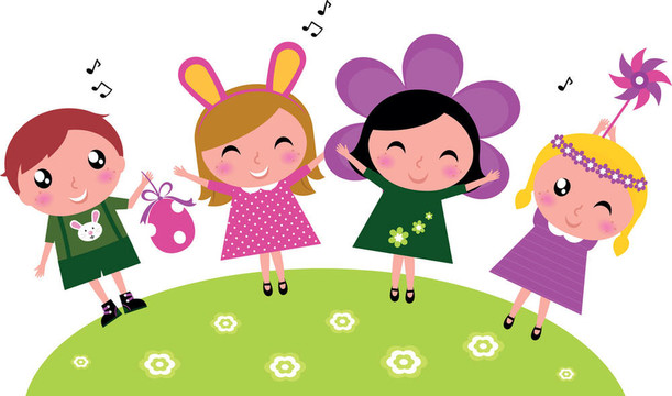 復(fù)活節(jié)可愛快樂派對(duì)孩子