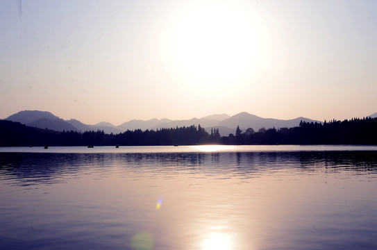 西湖山水 西湖黃昏