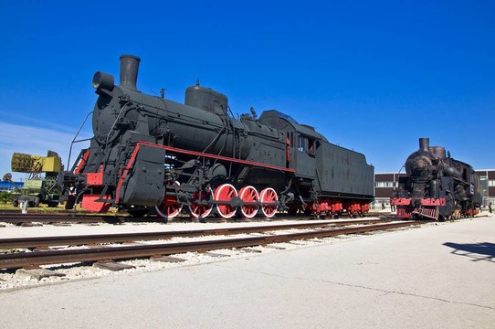 機務段舊蒸汽機車。在Togliatti科技博物館。