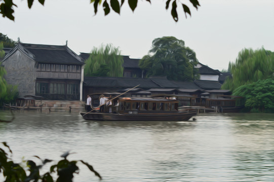 古城油畫