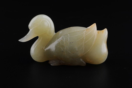 遼金玉器 青白玉鴛鴦