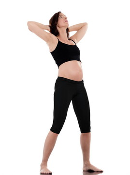 懷孕的Woman Stretch