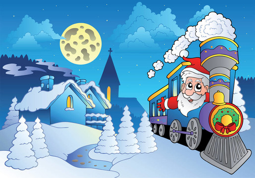 Santa火車小村莊附近