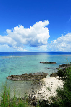 在日本沖繩的海景