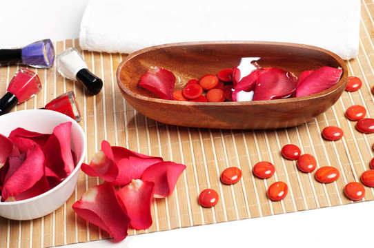 手SPA。美甲的概念