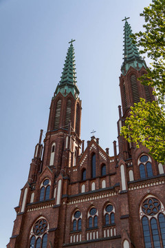 Saint Florian大教堂在華沙；波蘭