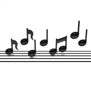quarternote staffnotationfrontview