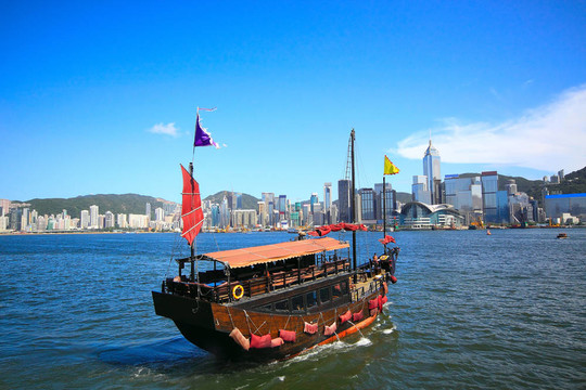 在亞洲，香港市帆船；