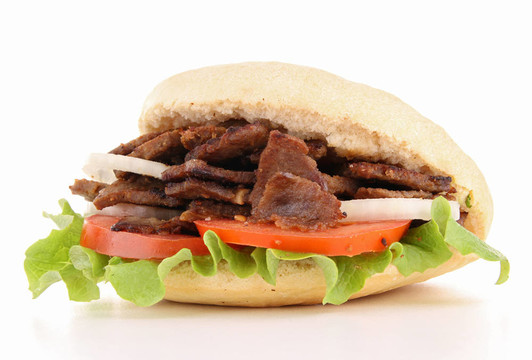 孤立的烤肉串