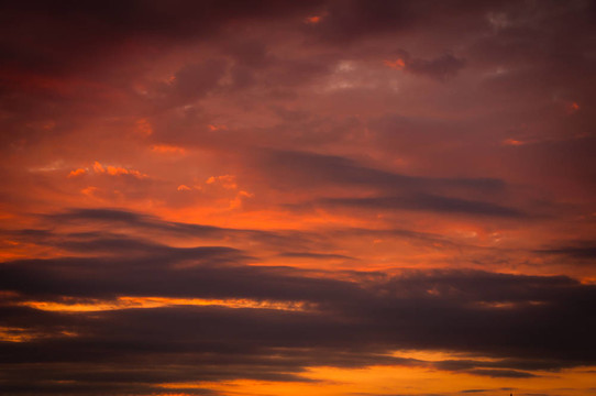 天空被夕陽
