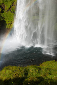 冰岛的瀑布