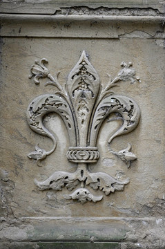 Fleur de lis的雕刻