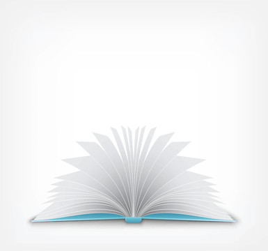 打開的書。