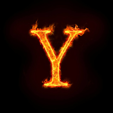 火的字母；Y