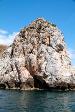 土耳其的巖石和地中海