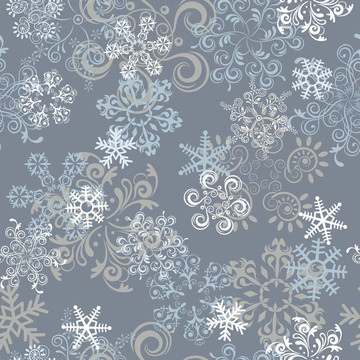 摘要無縫Snowflake Pattern