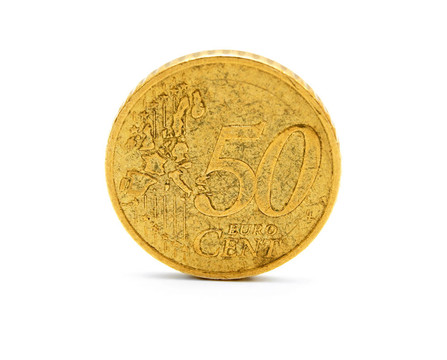 白底金幣。