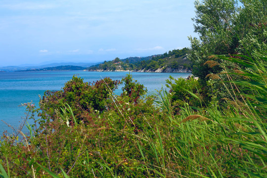 Sithonia海景；Chalkidiki；希臘