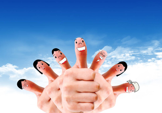 社交網(wǎng)絡(luò)與語(yǔ)言的手指臉快樂(lè)組