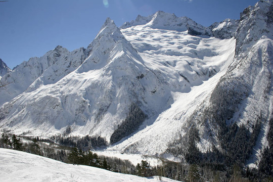 高加索山脈山區(qū)滑雪勝地