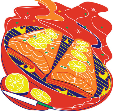 杉木板鮭魚