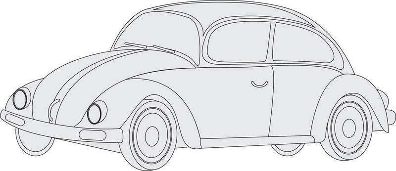 剪影的車