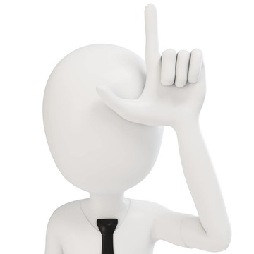 3D商人與輸家符號