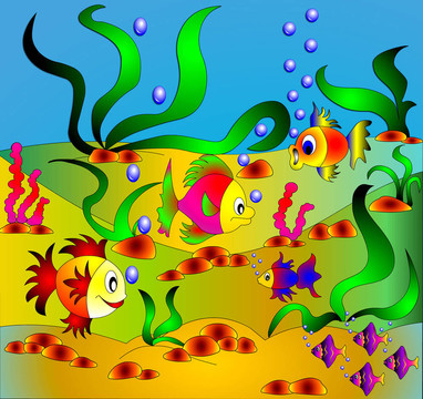 五顏六色的魚