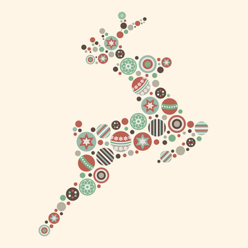 抽象圣誕節(jié)Reindeer Vector