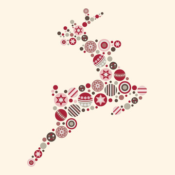 抽象圣誕節(jié)Reindeer Vector