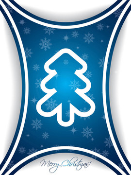 藍(lán)色圣誕賀卡設(shè)計(jì)