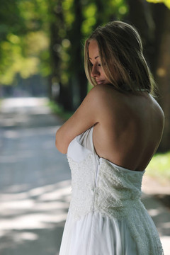 美麗的新娘戶外
