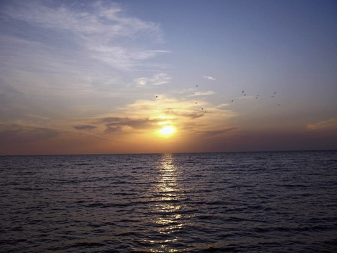 海上日落