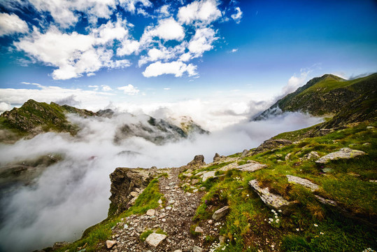 高高的山上的風景