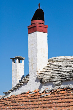 Alberobello s Trulli。普利亞。意大利.