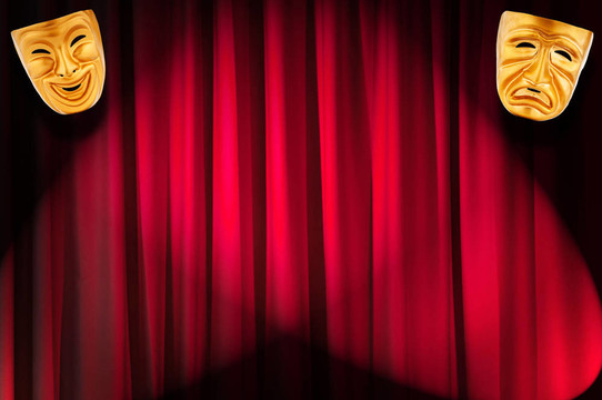 帶面具的戲劇表演概念