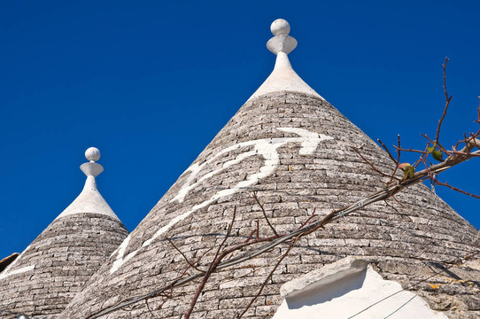 Alberobello s Trulli。普利亞。意大利.