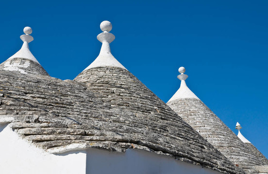 Alberobello s Trulli。普利亞。意大利.