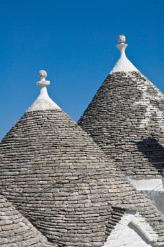 Alberobello s Trulli。普利亞。意大利.