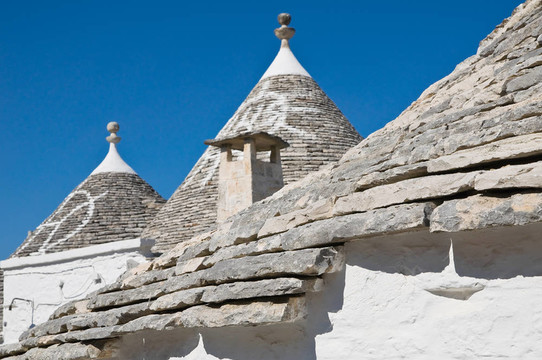 Alberobello s Trulli。普利亞。意大利.
