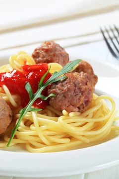 肉丸和意大利面