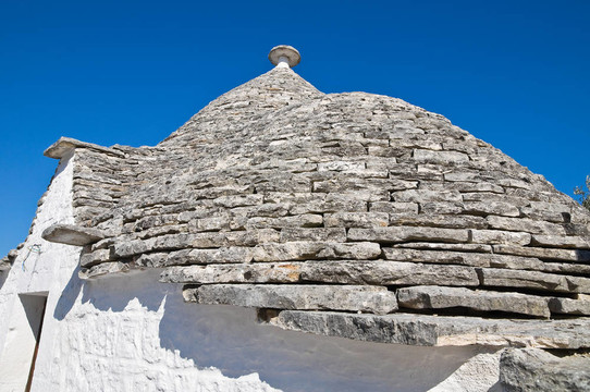 Alberobello s Trulli。普利亞。意大利.