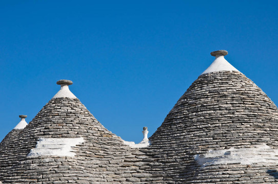 Alberobello s Trulli。普利亞。意大利.