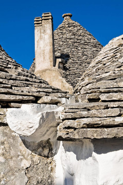 Alberobello s Trulli。普利亞。意大利.