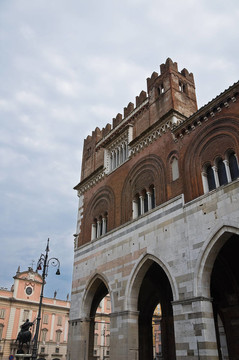 市政廳。皮亞琴察。Emilia Romagna。意大利.