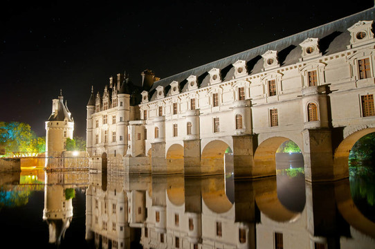 浪漫的Chenonceau castle