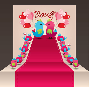 鳥愛結婚卡