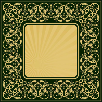 矩形金框