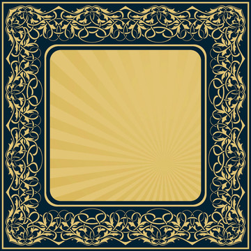矩形金框