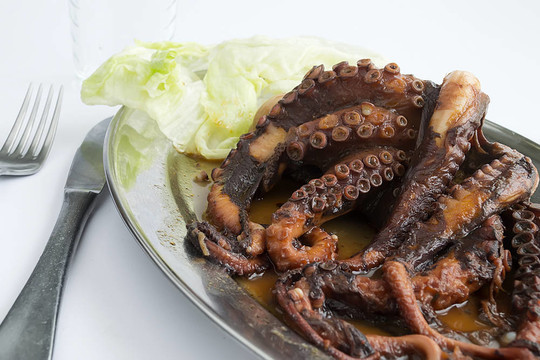 生菜和章魚